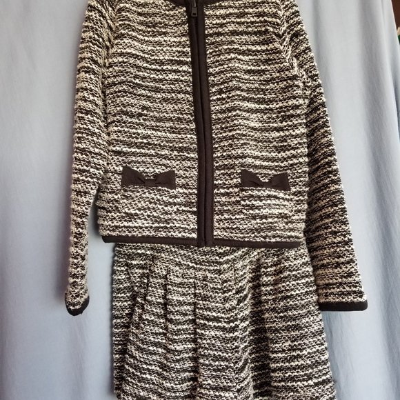 Black Tweed Skirt and Jacket - Picture 1 of 6